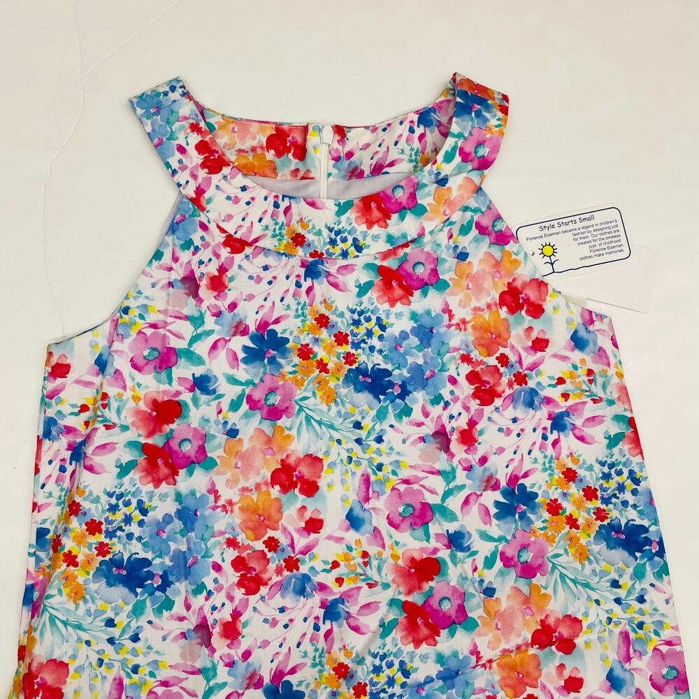 NWT Florence Eiseman Size 12 Floral Dress with Shirred Skirt - Picture 3 of 6